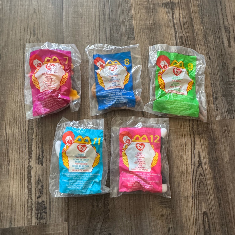 McDonald's TY Beanie Baby with Red and Yellow